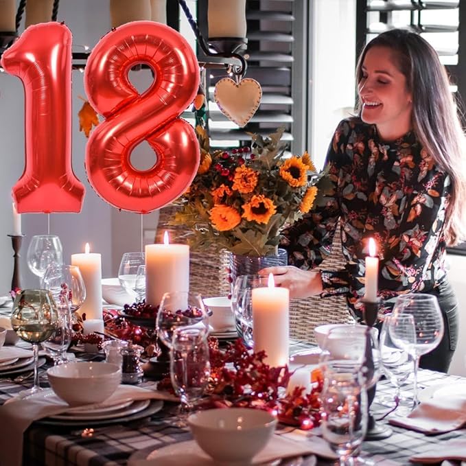 TONIFUL 40 Inch Large Red Number 70 Balloons Giant Digital 70 Helium Balloons, Foil Mylar Big Number Balloons for 70th Birthday Party 70th niversary Supplies Decorations