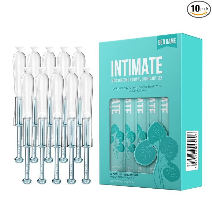 Long Lasting Comfort Vaginal Moisturizer - Intimate Moisturizing Feminine Lube Injector for Women's Dryness - Disposable Prefilled Massage Gel (10 Pcs)