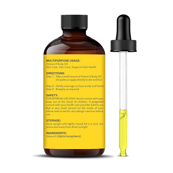 Majestic Pure Vitamin E Oil 2 Oz Vitamin E oil for Skin, Face Oil, Hair Oil and Body Oil- 100% Pure and Natural, 70,000 IU- Cold Pressed Hexane Free Non-GMO Gluten Free Formula