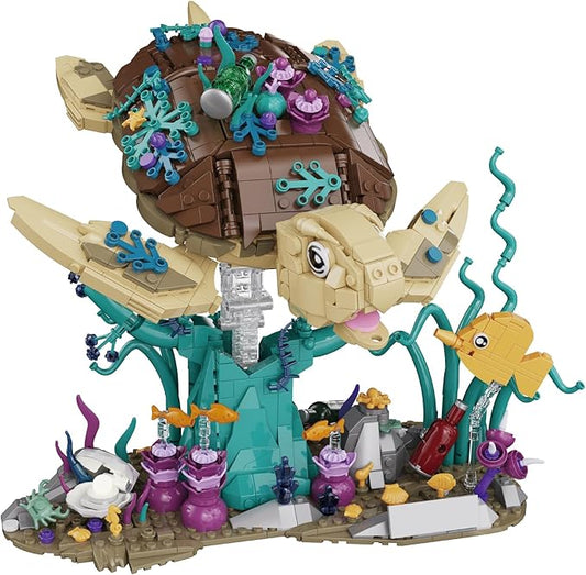 Sea Turtle Reef Building Set for Adults Boys Girls Aged 14 +, Ocean Animals Collection Ideas Building Kits, Creative Collectible Display Model, Birthday Gifts（1271 Pieces）