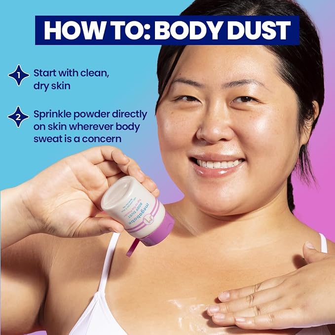 Megababe Body Dust Powder, Talc-Free, Sweat-Absorbing, Lavender Scent, 1.7 oz