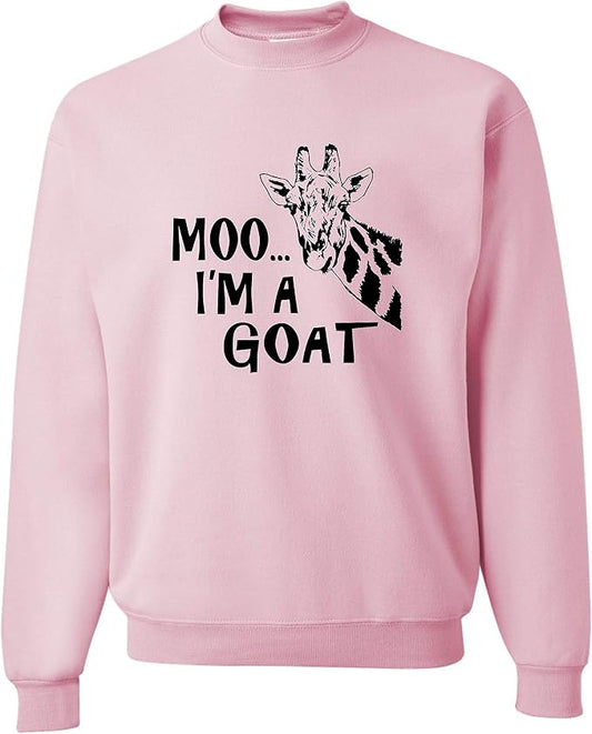 Go All Out Adult Moo I'm A Goat Funny Animal Sweatshirt Crewneck