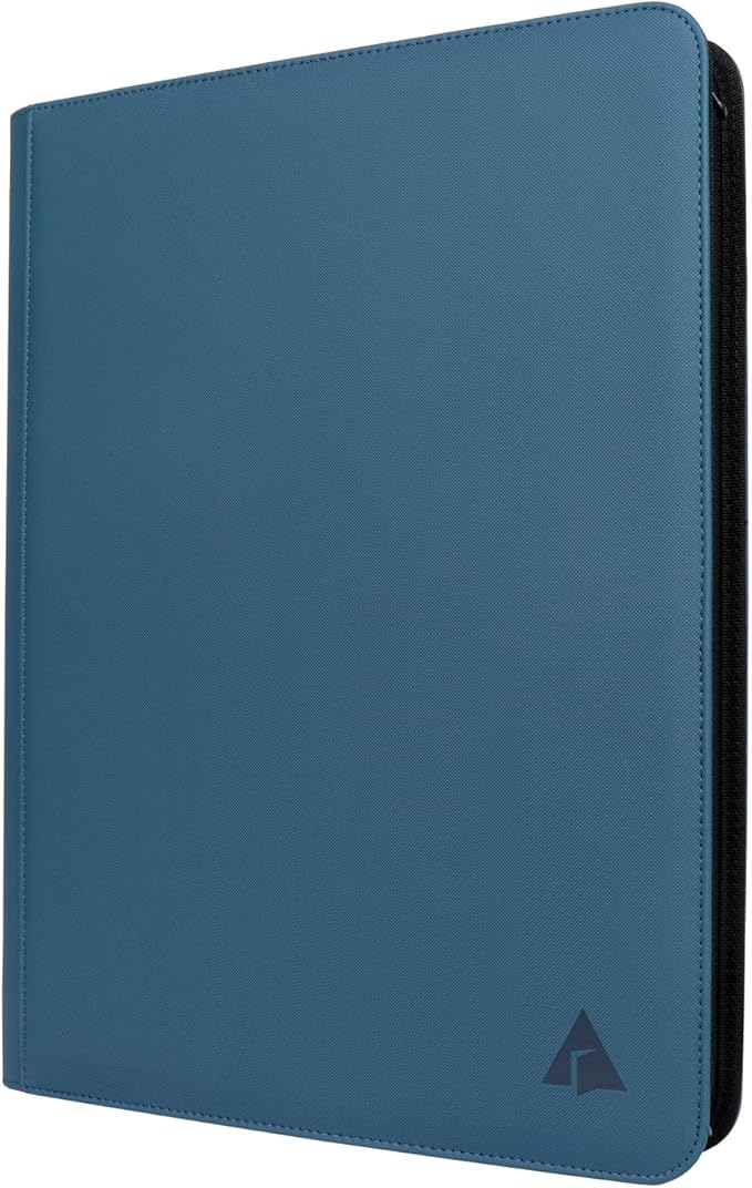 Premium 16-Pocket 1000 Card Binder, Ringless Trading Card Album Folder - Side Loading Black Page Pocket Binder for TCG -Midnight Blue