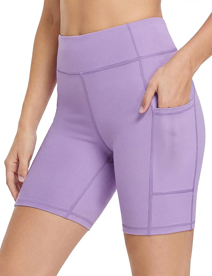 Zaclotre Girls Bike Shorts with Pockets Kids 5" High Waisted Yoga Workout Athletic Running Volleyball Spandex Shorts