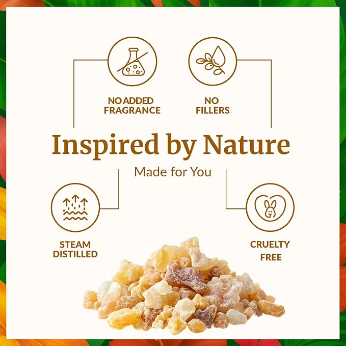 SVA Frankincense Essential Oil – 1 Fl Oz – for Diffuser, Skin & Hair Care – Ideal for Massage & DIY Blends – with Dropper