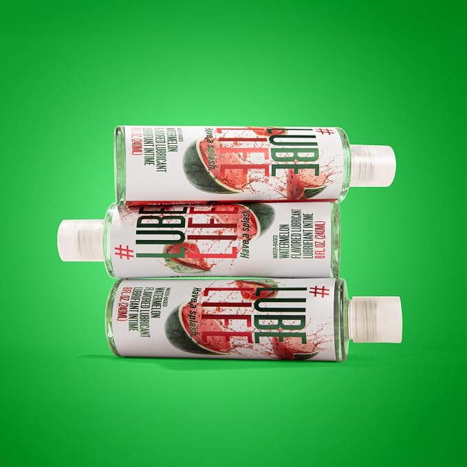 LUBELIFE Water-Based Watermelon Flavored Lubricant, Personal Lube for Men, Women and Couples, Made Without Added Sugar, 8 Fl Oz