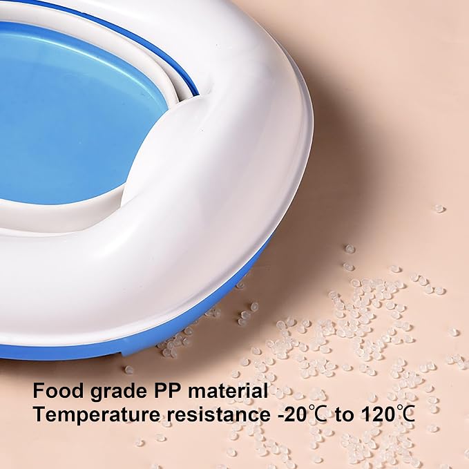 Children's Toilet Collapsible Outdoor Travel Potty Baby's Pee Pail Portable Toilet (Blue)