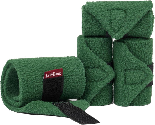 LeMieux Toy Pony Bandages for Toy Pony - Fleece - Simple Fastening - Suitable for Ages 3 Years + - Hunter Green