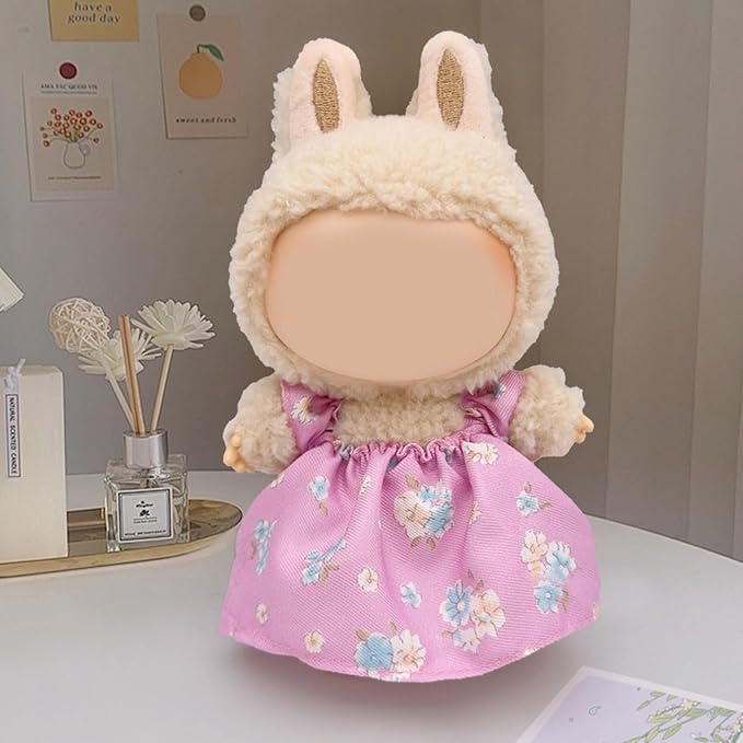 17cm Doll Clothes Set (No Doll) –5-Pack Handmade Outfits with Accessories for 6.7” Dolls, Premium Cotton Clothing with Gift-Ready Packaging, Perfect for Dress-Up and Collectors (FH5, 5)