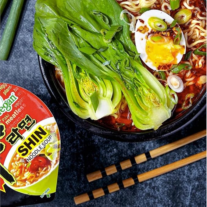 Nongshim Shin Ramyun Vegan,2.64 Ounce,(Pack of 12)