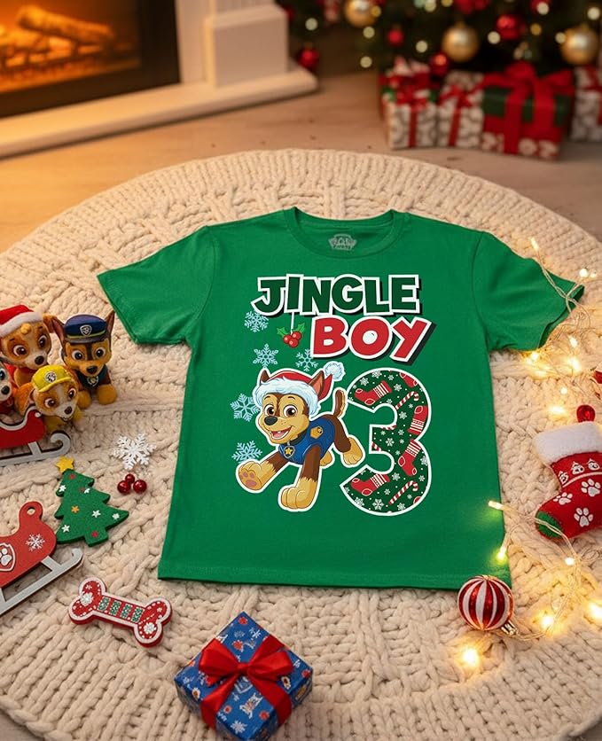 Paw Patrol Chase 3rd Birthday Boy Shirt - Toddler T-Shirt Gift Outfit for Party - Clothes for 3 Year Old Boys