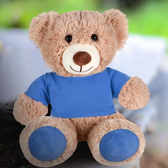 Bear Tee Shirt Fit 14-18inch Bear Clothes Stuffed Animal Clothes Shirt Basic Stuffed Bears Dolls Shirt, Blue