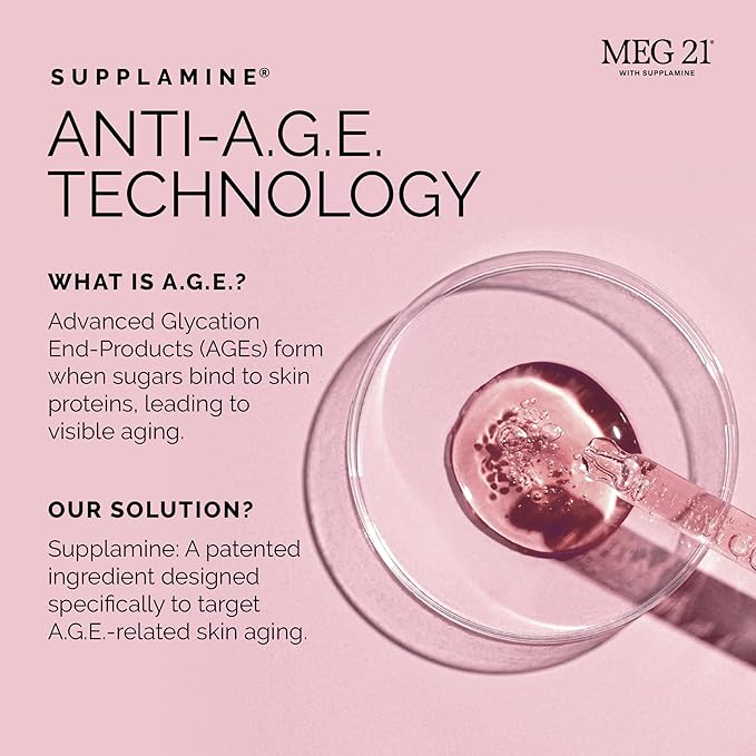 MEG 21 Bright & Firm Under Eye Cream – Anti-Aging Cream for Dark Circles, Puffiness, Bags, Fine Lines & Wrinkles – Day/Night Eye Moisturizer – Made with Patented SUPPLAMINE (0.5 oz)