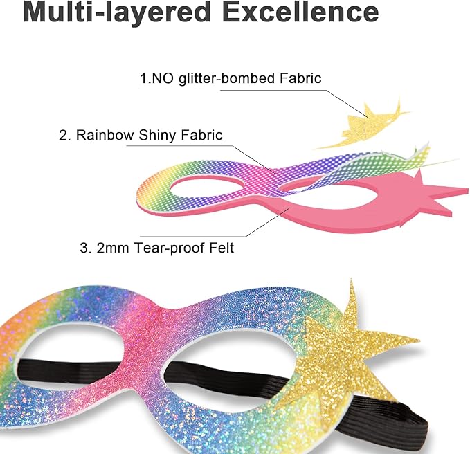 iROLEWIN Kids Superhero-Capes-Costumes for Girls Princess Dress-Up Fairy Cape Mask Tutu as Halloween Birthday Gifts Toys