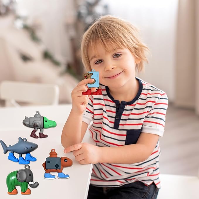 24PCS Italian Brainrot Action Figure,Tralalero Tralala Figures Toys,Brainrot Meme Shark Collectible Animals Figurine Doll Gifts for Fans