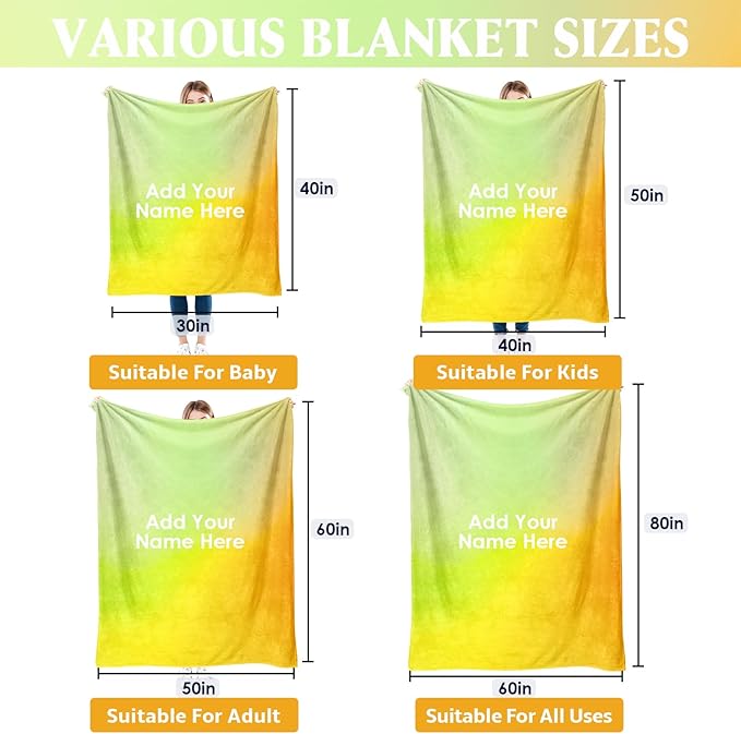 Personalized Name Blanket with Coconut Tree, Custom Blanket with Name for Adults, Customized Soft Throw Blanket, Personalized Gifts for Birthday Anniversary for Women Men