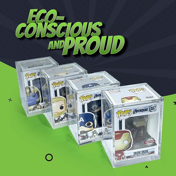EcoTEK Protectors, 2-Pack Hard Protective Cases Fits 4" Display Figures – Acrylic Scratch-Resistant, Crystal Clear Display Case for Collectibles
