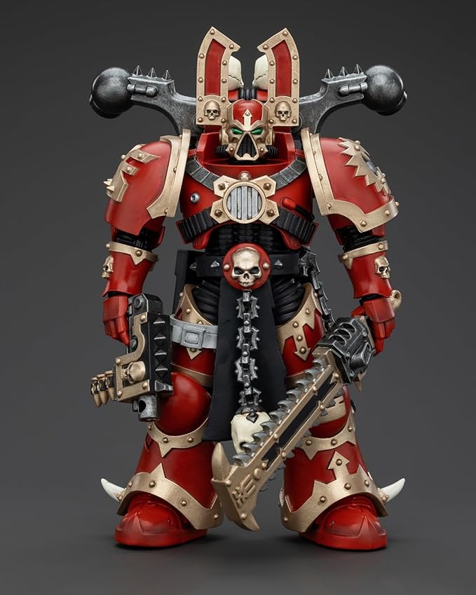 Pipigirl JoyToy GW 40K Genuine License 1:18 Action Figure, World Eaters Khorne 6, 4.96 inch Collectible Action Figures Sets