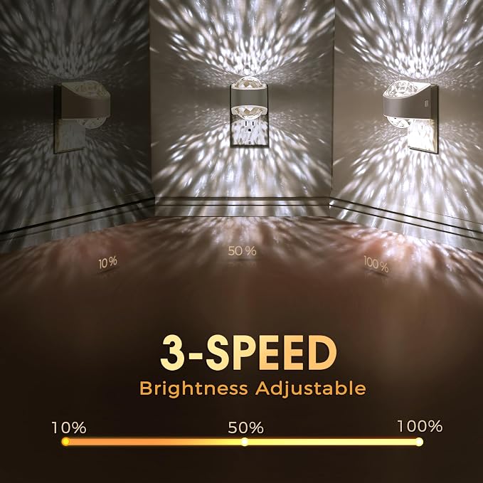 Night Lights Plug into Wall, Night Light Dimmable Brightness | LED Dusk to Dawn Sensor Nightlight for Bedroom, Nursery, Bathroom, Home Decor, Gaming Room, Daylight White 5000k