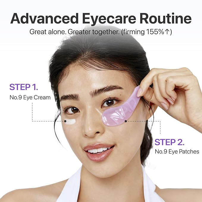 numbuzin No.9 Eye Patches, NAD+ Collagen Gel Eye Masks with Peptides, Caffeine & Niacinamide, Cooling Under Eye Patches for Puffy Eyes & Eyebags, Stocking Stuffers, 5 Pairs (10 Patches)