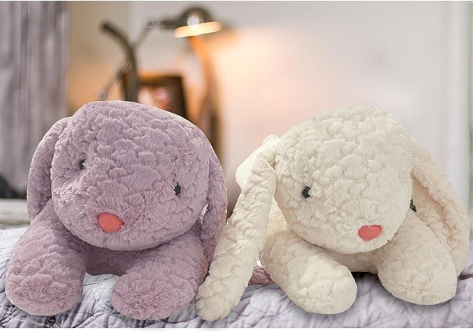 Hofun4U Rabbit Plush Pillow, Rabbit Stuffed Animal, Rabbit Plush Long Body Pillow Gift for Kids Adults (White,47 inch)