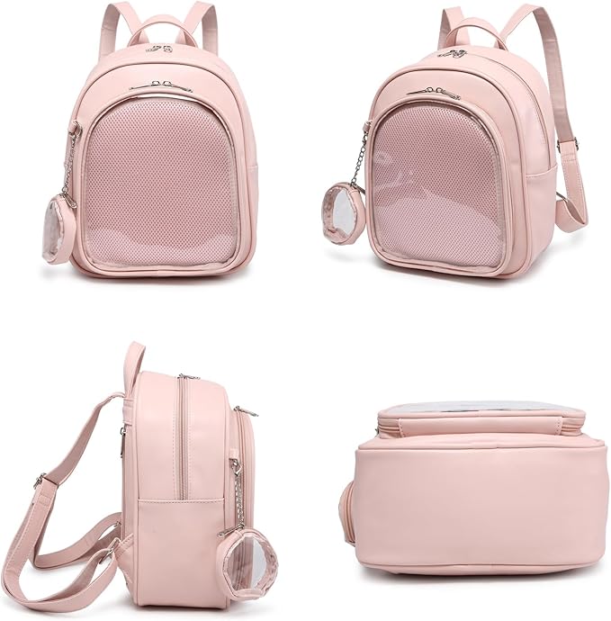 CHERRY SAUCE Kawaii Backpack PU Leather Ita Bag Aesthetic Cute Purse Pin Display