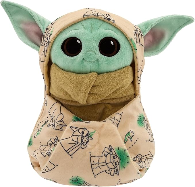 Disney Store Official Grogu Plush with Blanket Pouch - The Mandalorian - Disney Plushy in Baby Swaddle - Toy for Those who Love Plush Figure Toys, Cute Plushies, & Baby Stuffed Animals - Small 10½