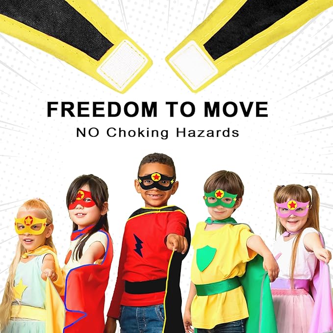 iROLEWIN Superhero-Capes for Kids Bulk 20 Pack Superhero Party Favors Toddler Dress-up Halloween Group Costumes Pretend Play