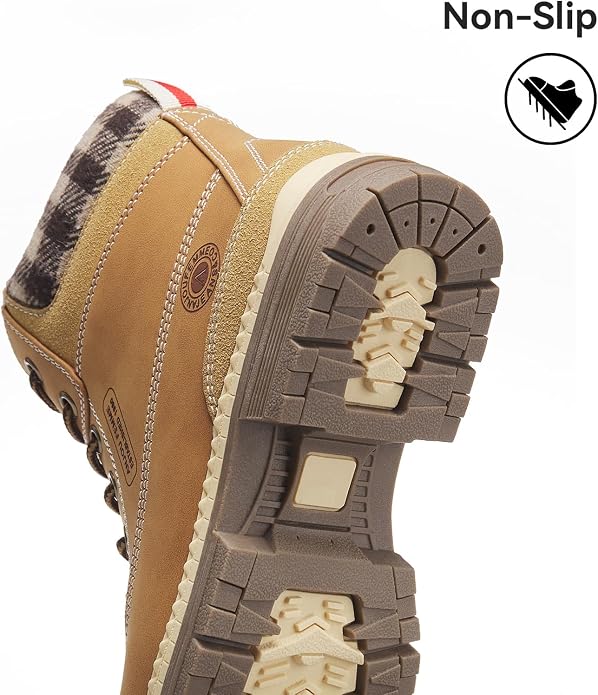 ANJOUFEMME Outdoor Hiking Boots for Women Waterproof - Womens Ankle Boots Lightweight Snow Winter Boots for Trekking Walking