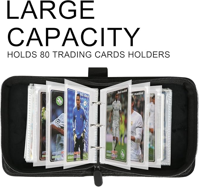 GERMUN Mini Card Binder 1 Pocket, 80 Pockets Trading Card Binder, Premium Small 2 Pocket Trading Card Collection Album Folder with 40 Sleeves Double Sided - Gifts for Kids (Pink)