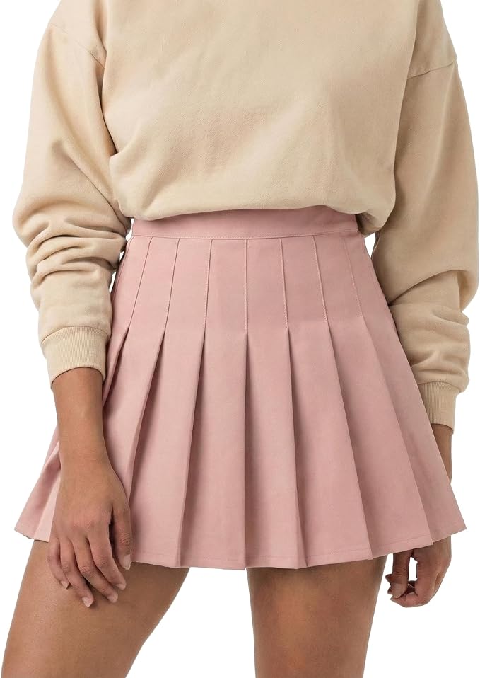 SCKTOO Women's High Waist A-Line Pleated Tennis Mini Skirt Built-in Shorts | Soft Comfort Low-Stretch Fabric Side Zipper Flared Skater Skirt for Y2K Casual Wear School Uniform Cheer Golf Outfits