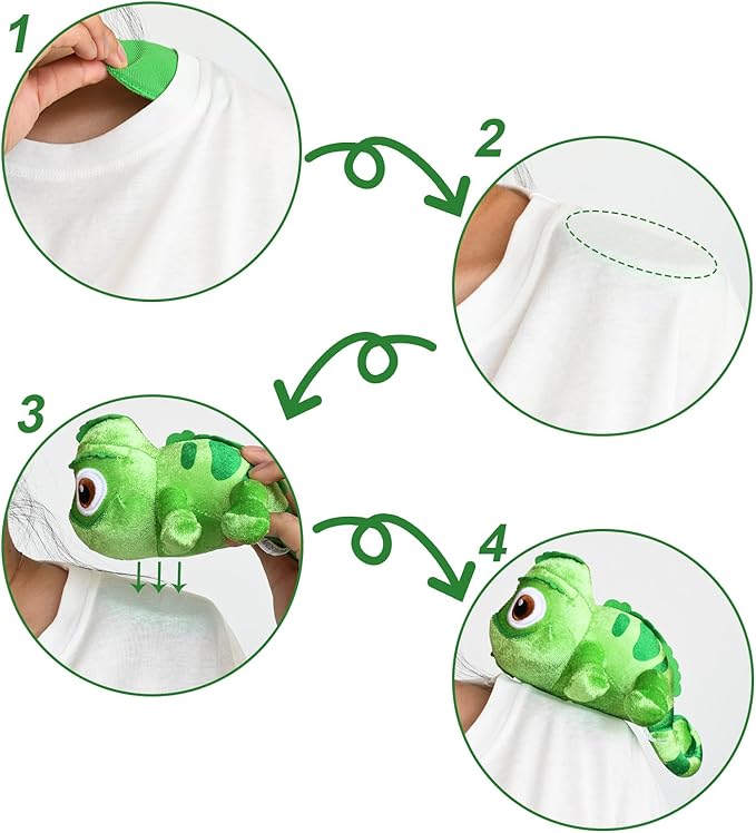 Lizard Plush Shoulder Magnet，Chameleon Stuffed Animal Toys for Kids Halloween