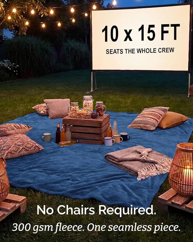 Ultra Soft Fleece Blanket Giant Blanket Size - Flannel Fleece Luxury Blanket - Lightweight for Couch Bed Chair - Thick, Warm and Breathable - All Season Cozy, Royal Blue