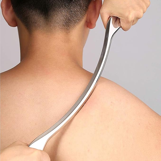STICKON Stainless Steel Gua Sha Scraping Massage Tool IASTM Tools Great Soft Tissue Mobilization Tool (M Shape)