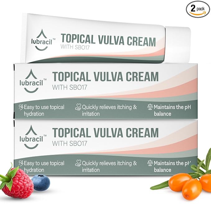 Lubracil Vulva Moisture Cream - Moisturizer for Women - 1.76 Fl Oz - 2 Pack | Lubracil vaginal cream soothes dryness, itching & irritation with sea buckthorn oil. Fast-absorbing & suitable for daily use