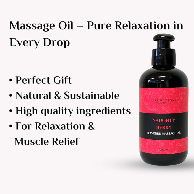 Vegan Massage Oil for Body – Plant-Based Body Oil for Moisturizing, Relaxation, Deep Tissue and Aromatherapy Massage – GMO-Free