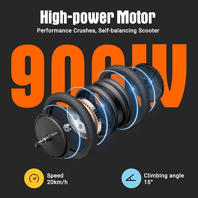 INMOTION E20 Electric Unicycle Hoverboard for Beginners – 14" Wheel, 500W Motor, 10Mile Range, 12.5mph, UL2272 Certified – Lightweight & Safe Self-Balancing Scooter