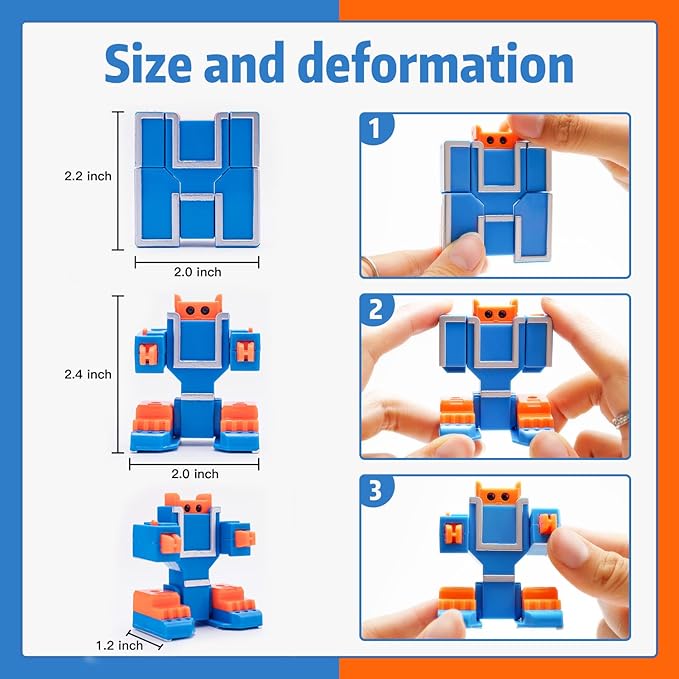 Alphabet Robots for Kids ABC Learning Toys for Kids Ages 3-5 Alphabots Transforming Letter Toy Robot Alpha Bots Toddlers Education Toy Carnival Prizes