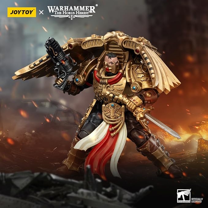 JOYTOY Warhammer The Horus Heresy Legio Custodes Custodian Venatari Squad Venatari with Kenetic Destroyer 1, 1:18 Scale 5.4in Action Figure Mecha Joy Toy Collection Model