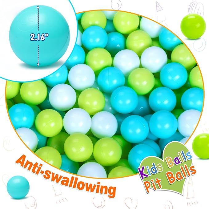 100 Ball Pit Balls for Kids, Plastic Balls for Ball Pit, Play Balls for Toddlers Babies, Ideal for Ball Pit, Kiddies Pool, Indoor Playpen