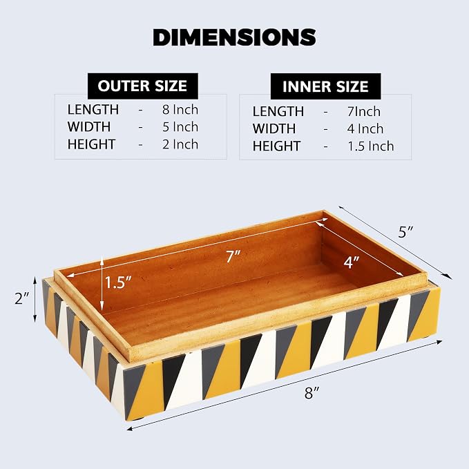 Handicrafts Home Large Decorative Storage Box with Lid, Coffee Table Storage Box, Decorative Remote Control Holder, Keepsake Storage Box for Living Room & Shelf Decor, Puzzle Guild 12 x 6 x 2