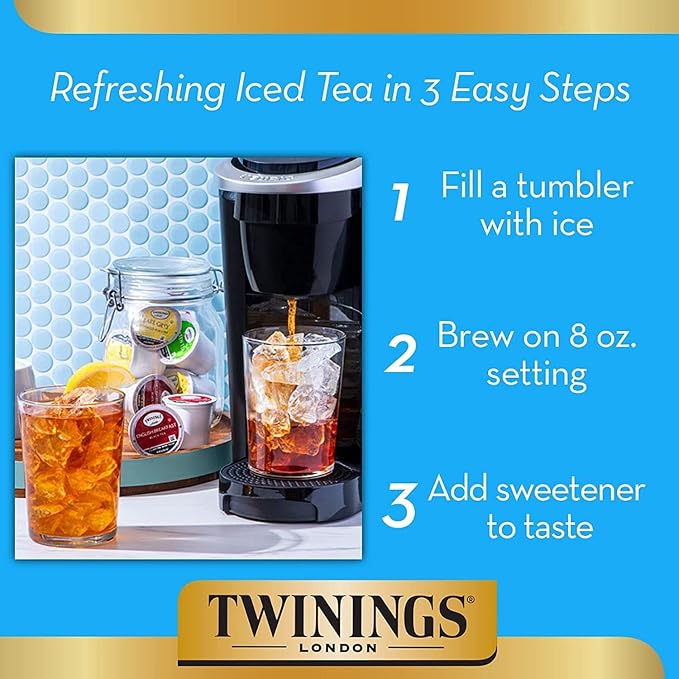 Twinings Pure Peppermint Tea Single Serve K-Cup Pods for Keurig, Naturally Caffeine Free, Made with 100% Pure Peppermint, 24 Count (Pack of 4)