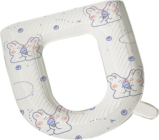 SIXRUN EVA Toilet Seat Cover, Cartoon Print Design Dirt Padded Cushion, with Adhesive Back for Most Standard Toilets