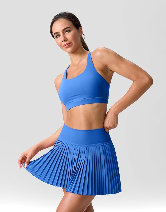 Pleated Tennis Skirt for Women with Pockets Shorts Women's High Waisted Lightweight Athletic Golf Skorts Skirts