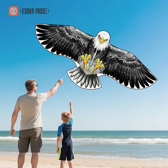 Large Kite with String Reel, Safe and Easy to Fly Kites for Kids and Adults,Outdoor Parent-Child Toy Gift,Perfect for Beach Park Family Outdoor Activities and Games.