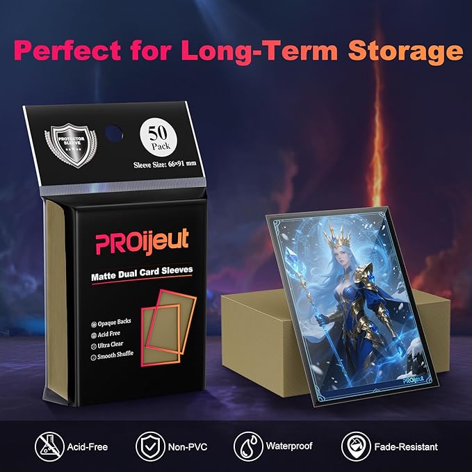 200 Pack Card Sleeves, Matte Dual Trading Card Sleeves with Opaque Back & Smooth Shuffle, Tear Resistant Card Protectors for MTG, TCG and Game Cards (Truth Brown)