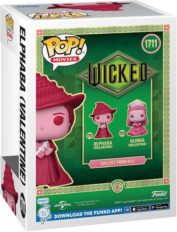 Funko POP Movies: Valentines - Elphaba - Wicked - Collectable Vinyl Figure - Gift Idea - Official Merchandise - for Kids & Adults - Movies Fans - Model Figure for Collectors and Display