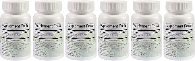 Crackaging Super-Absorption Cycloastragenol 98% 25mg/Cap, 180 Caps in 6 Bottles Anti-Aging reactivate & DNA Cell Telomerase Supplements Strength Faction Longevity Classic