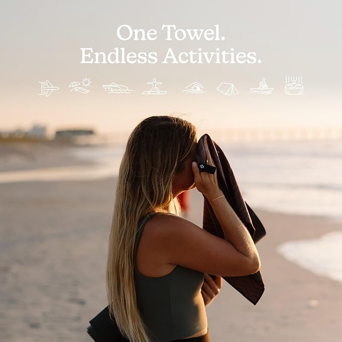 Nomadix Fitness Towel- Microterry Quick-Dry Gym & Yoga Sweat Towel, Odor-Resistant, Ultra Absorbent, Sand & Pet Hair-Resistant, Recycled Material, 30″×16″- Regenerative Black- Regenerative Burgundy