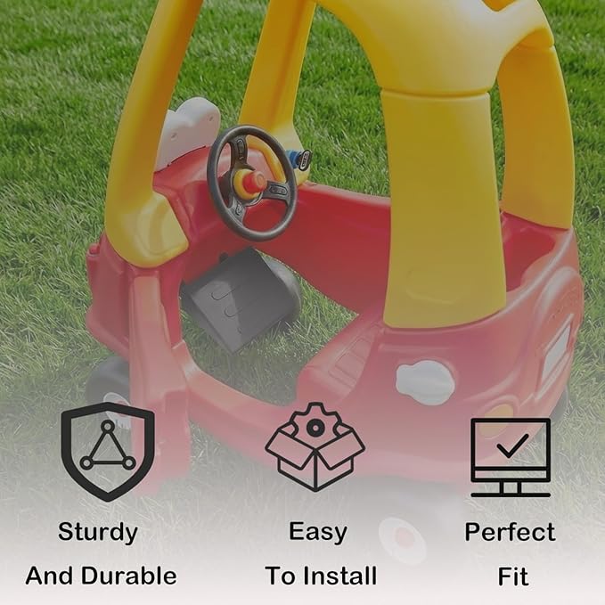 Removable Floorboard Footrest for Little Tikes Cozy Coupe - Protect Toddler Feet While Pushing - Ride-On Car Accessory Fits Classic, Fairy & Dino (Floorboard Only)